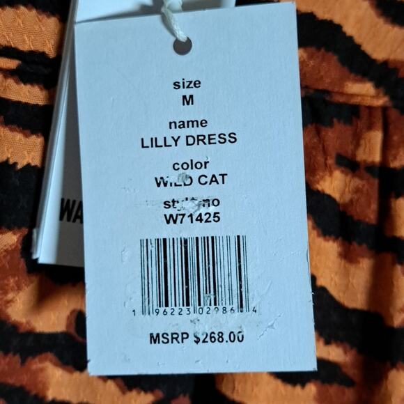 WALTER BAKER Wild Cat Lilly Mini Trapeze Dress Medium - Picture 8 of 12